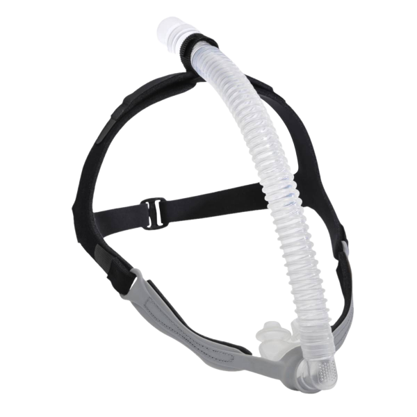 Side View of Fisher & Paykel Opus 360 Nasal Pillow CPAP Mask W/ Headgear