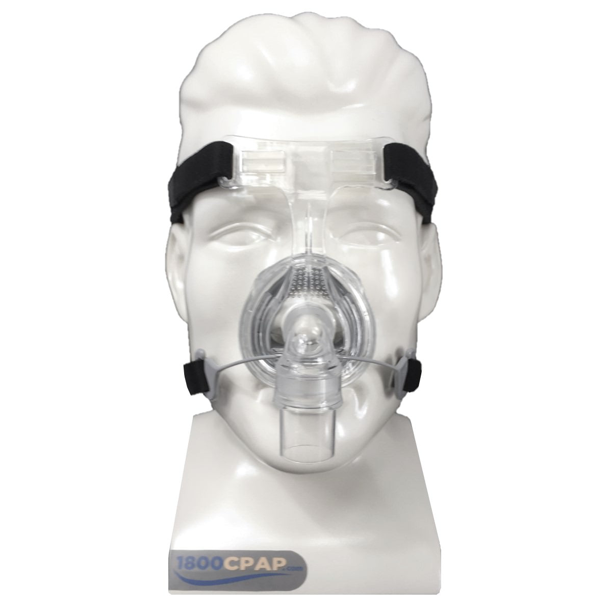 Stock photo of Fisher & Paykel Zest nasal CPAP mask with headgear