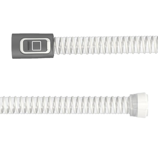 Stock photo of ResMed AirMini portable CPAP machine flexible tubing