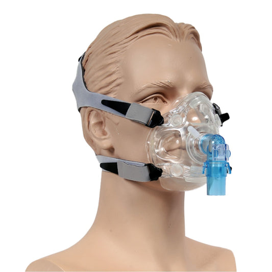 Stock photo of Hans Rudolph Quest full face CPAP mask with headgear