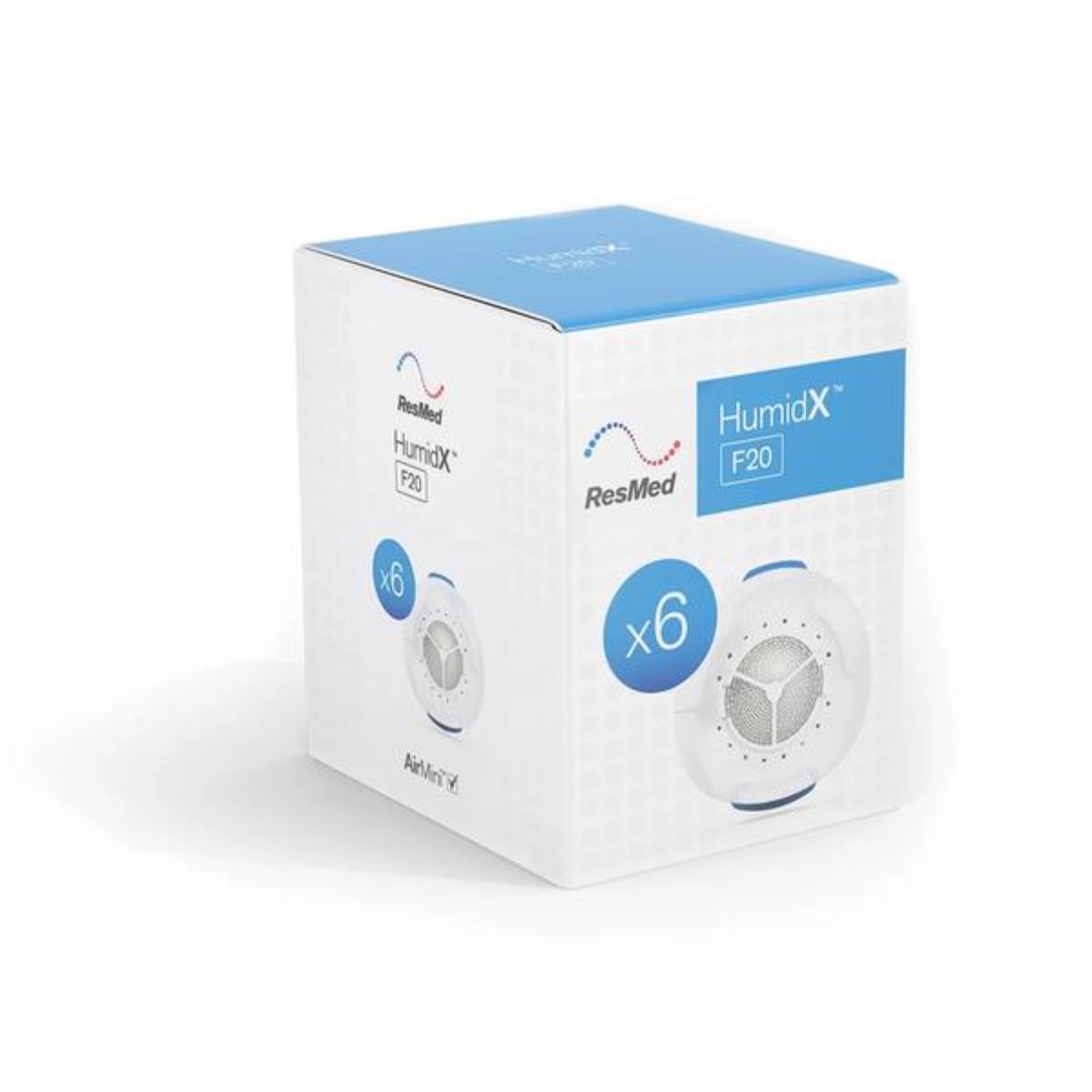 Stock Image of HumidX F20 ResMed AirMini Filter - 6 Pack