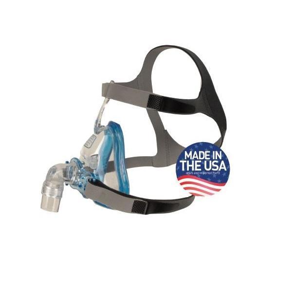Stock photo of Drive DeVilbiss Medical Innova full face CPAP mask with headgear