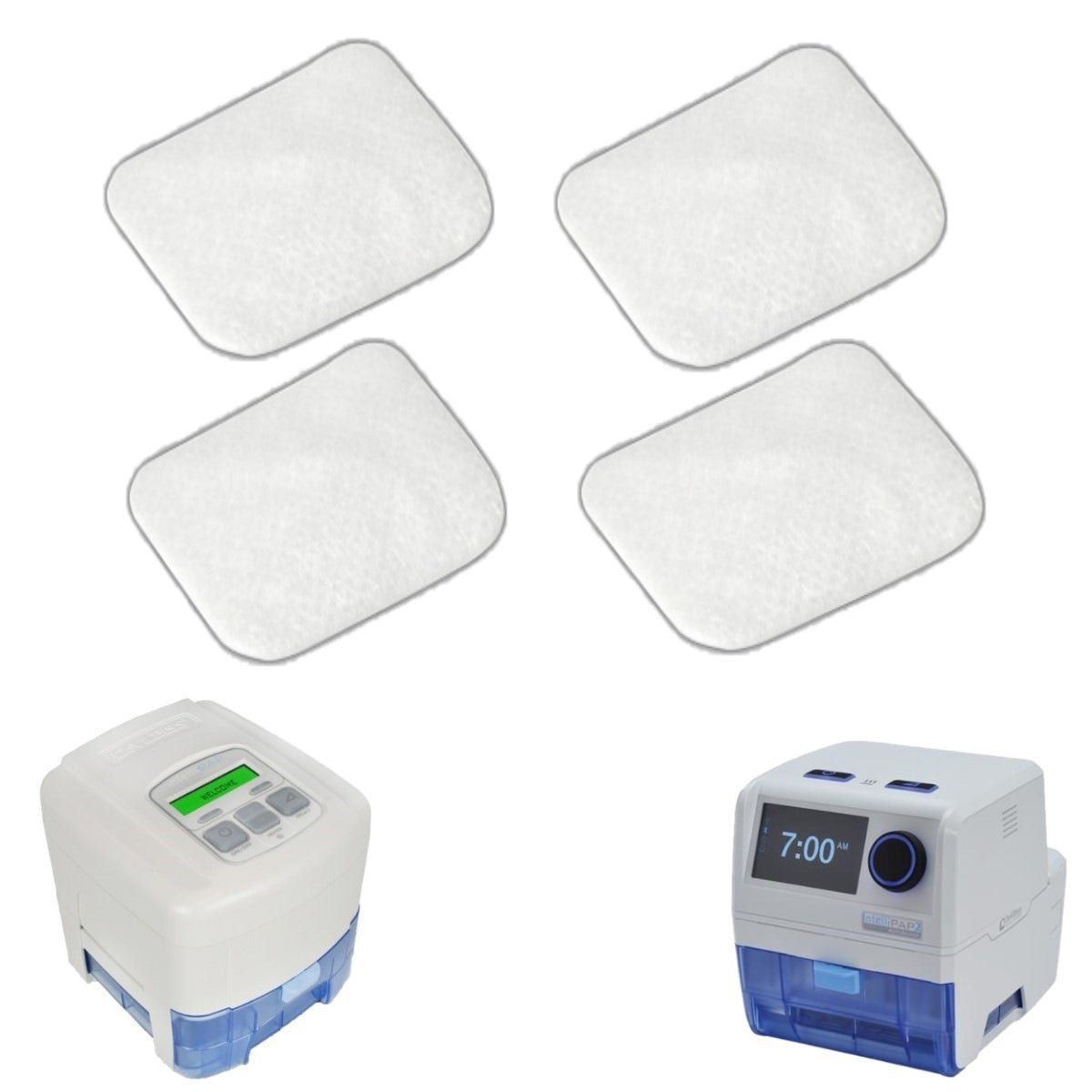 Stock photo of Drive DeVilbiss Medical IntelliPAP 2 AutoAdjust and PulseDose CPAP Machine Filters 4 Pack