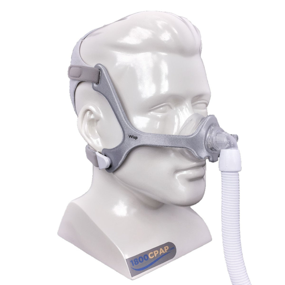 Stock photo of Philips Respironics Wisp Fabric nasal CPAP mask with headgear