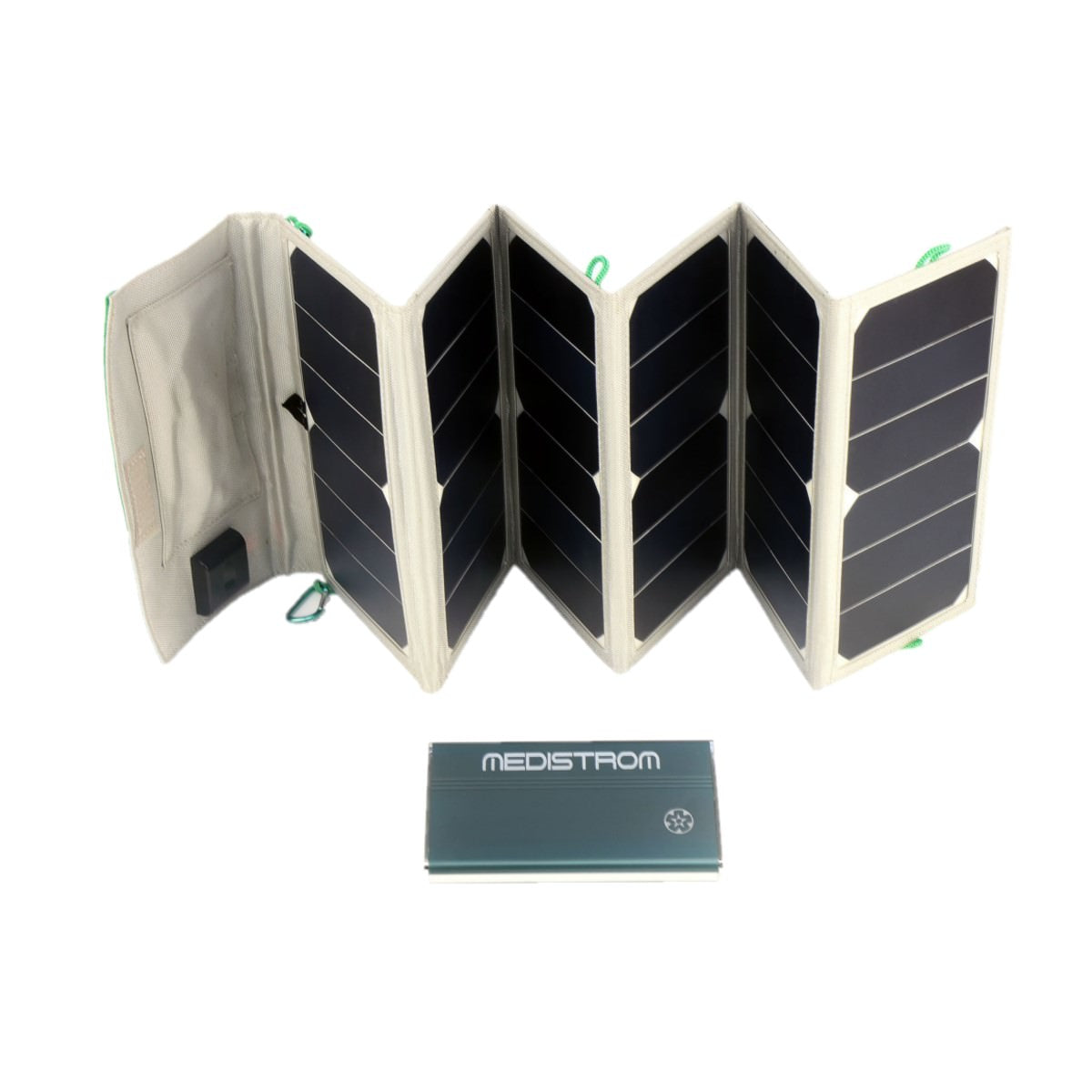 Stock photo of Choice One Medical Medistrom 50 watt solar panel for Pilot 12 and 24 Lite CPAP machine battery