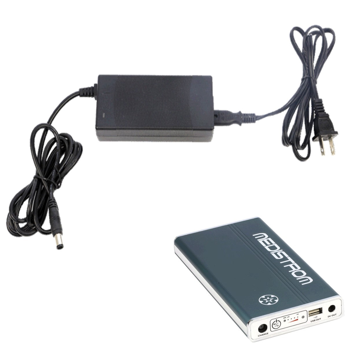 Stock photo of Choice One Medical Medistrom Pilot 24 Lite CPAP machine battery AC power adapter