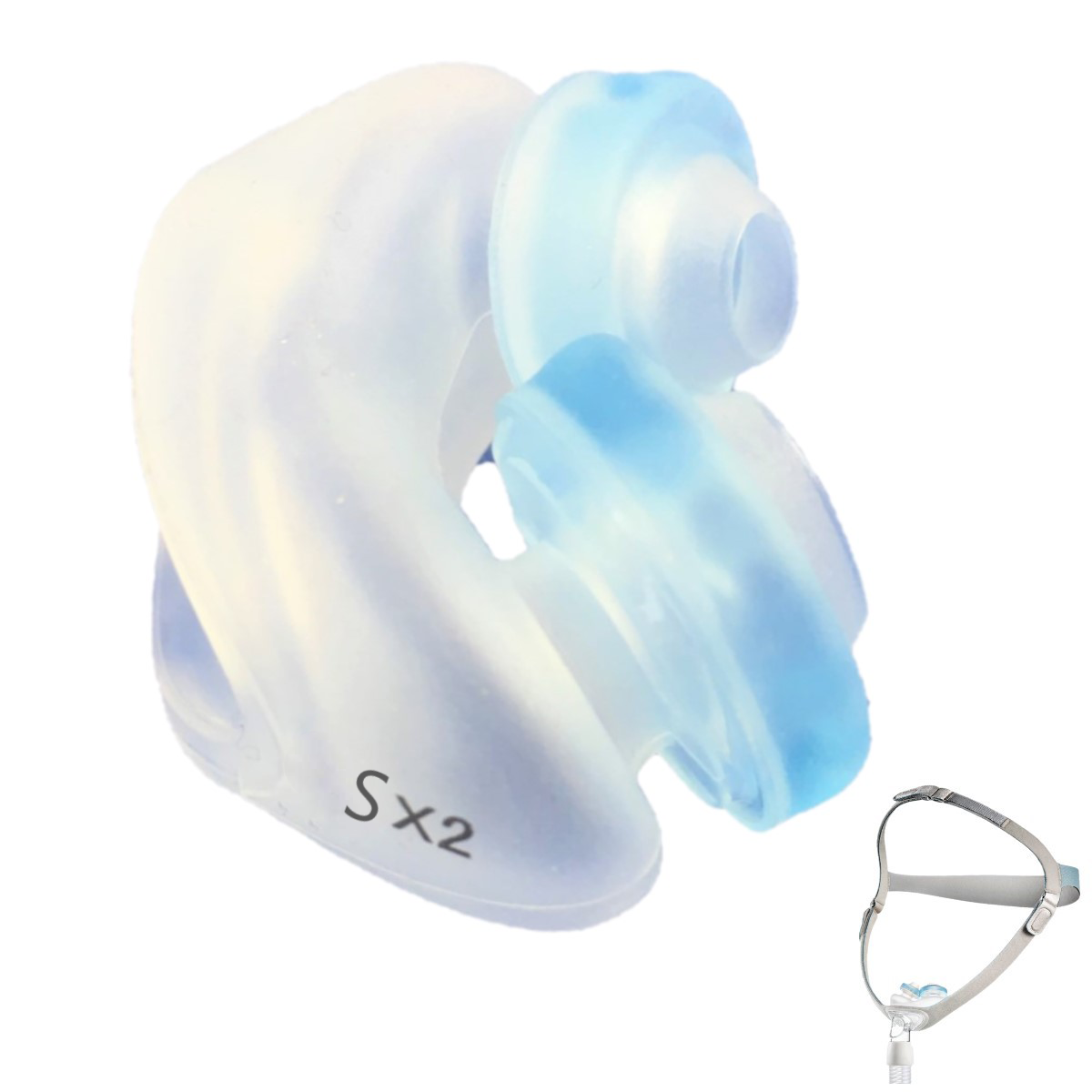 Stock photo of Philips Respironics Nuance Gel Nasal Pillow CPAP Mask Small Cushion