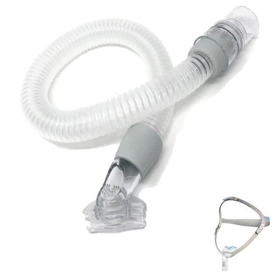 Stock photo of Philips Respironics Nuance nasal pillow CPAP mask short tube