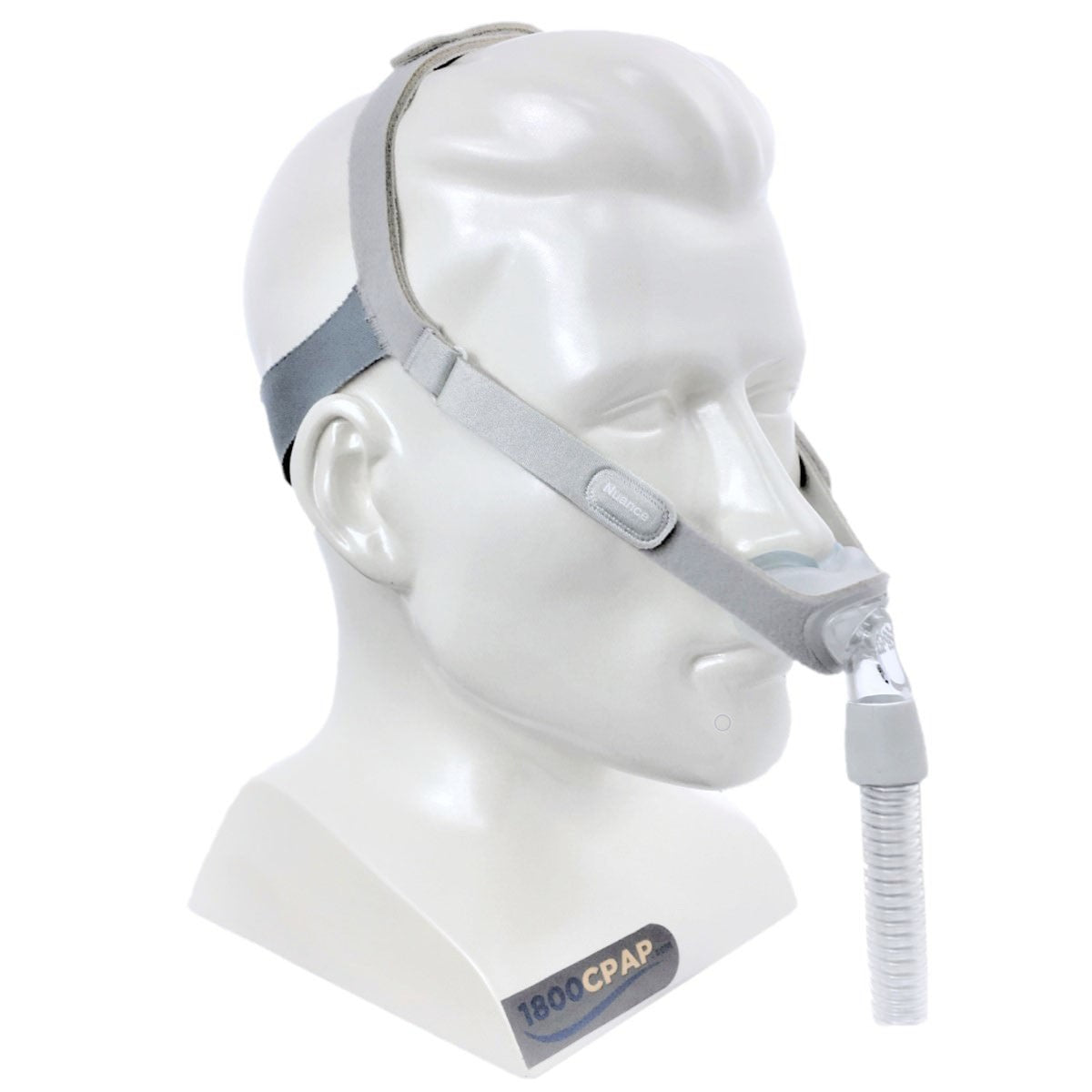 Stock photo of Philips Respironics Nuance Gel nasal pillow CPAP mask fit pack with headgear