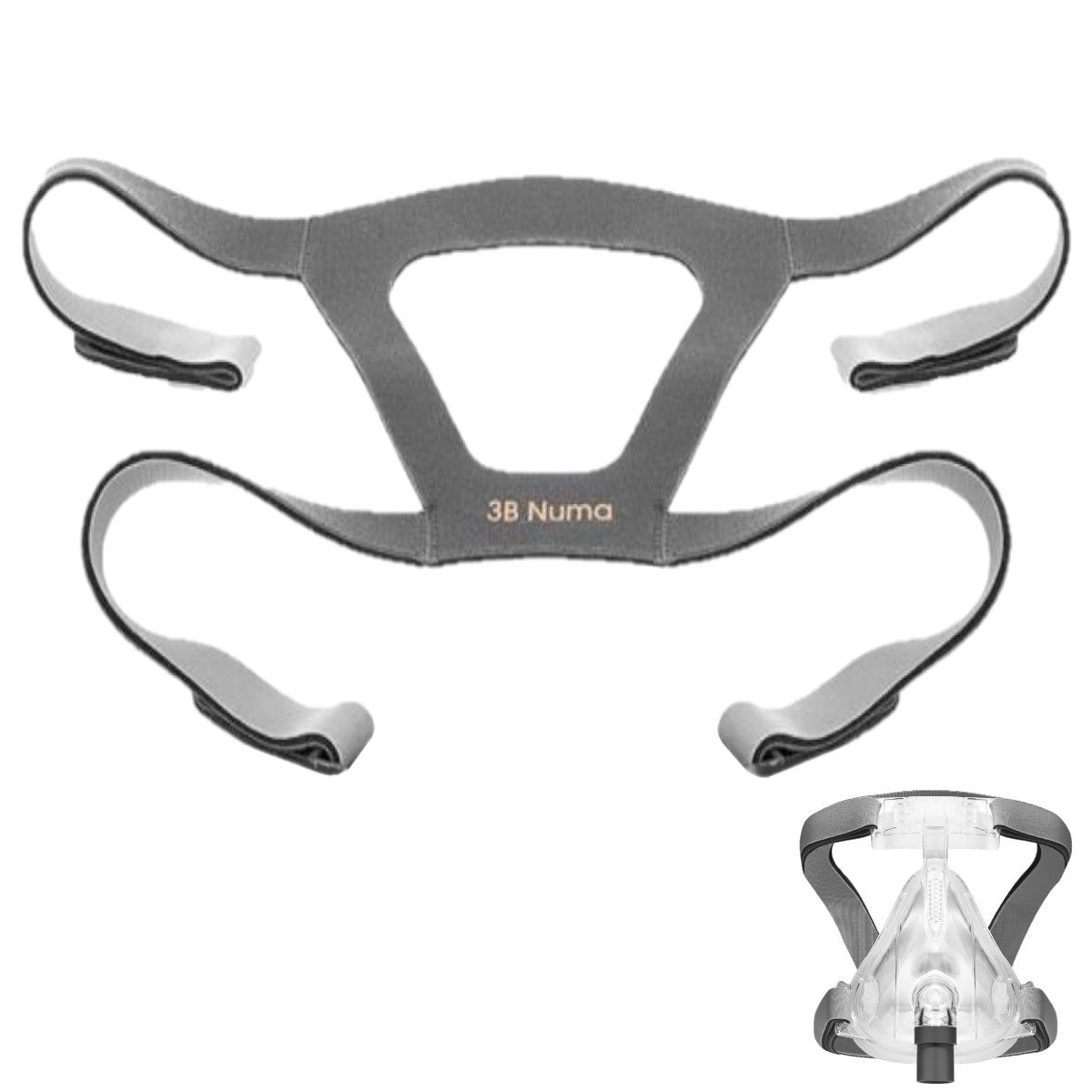 Stock photo of 3b Medical Numa full face CPAP mask headgear