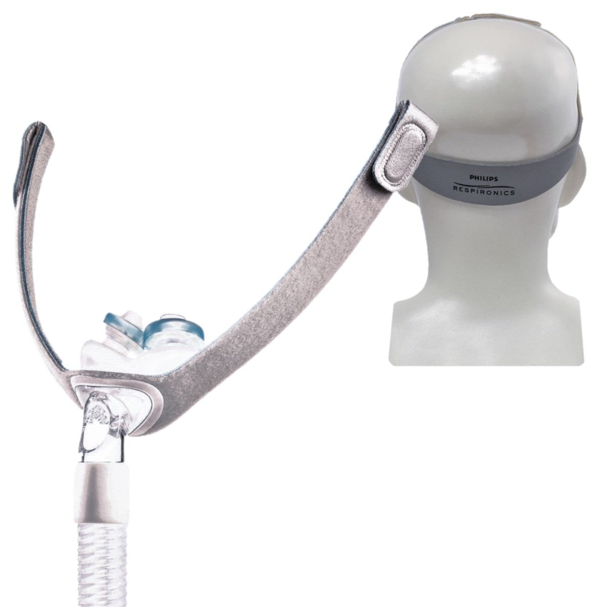 Stock photo of Philips Respironics Nuance Gel nasal pillow CPAP mask without headgear