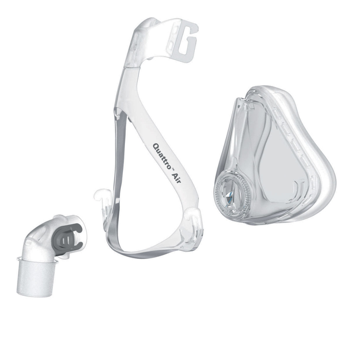 Stock photo of ResMed Quattro Air and Quattro Air for her full face CPAP mask without headgear