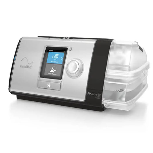 Stock photo of ResMed Certified Refurbished AirCurve 10 ST A Bi-Level machine with humidifier