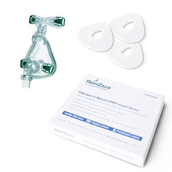 Stock photo of RemZzzs full face and nasal CPAP mask liners