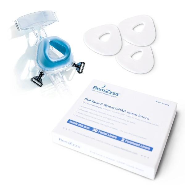 Stock photo of RemZzzs full face and nasal CPAP mask liners