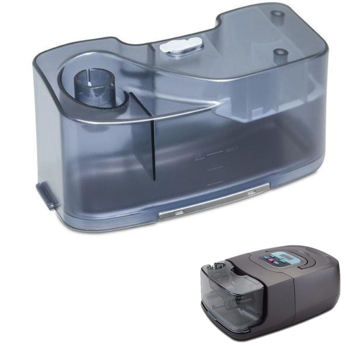 Stock photo of RESmart CPAP machine replacement water chamber