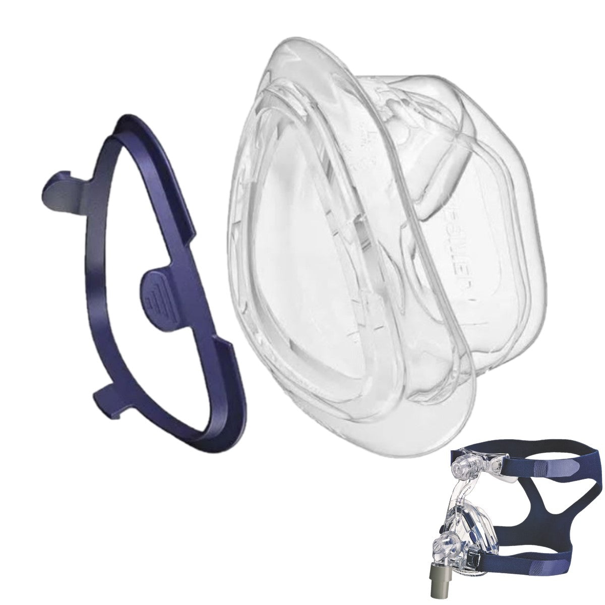 Stock photo of ResMed Mirage Activa LT nasal CPAP mask cushion with clip
