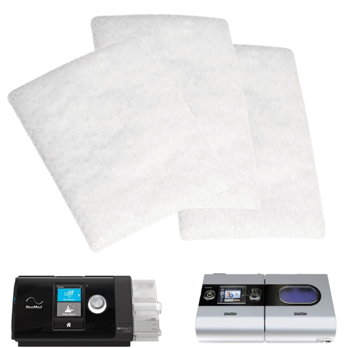 Stock photo of ResMed AirSense 10 and S9 Series CPAP Machine Filters 3 Pack
