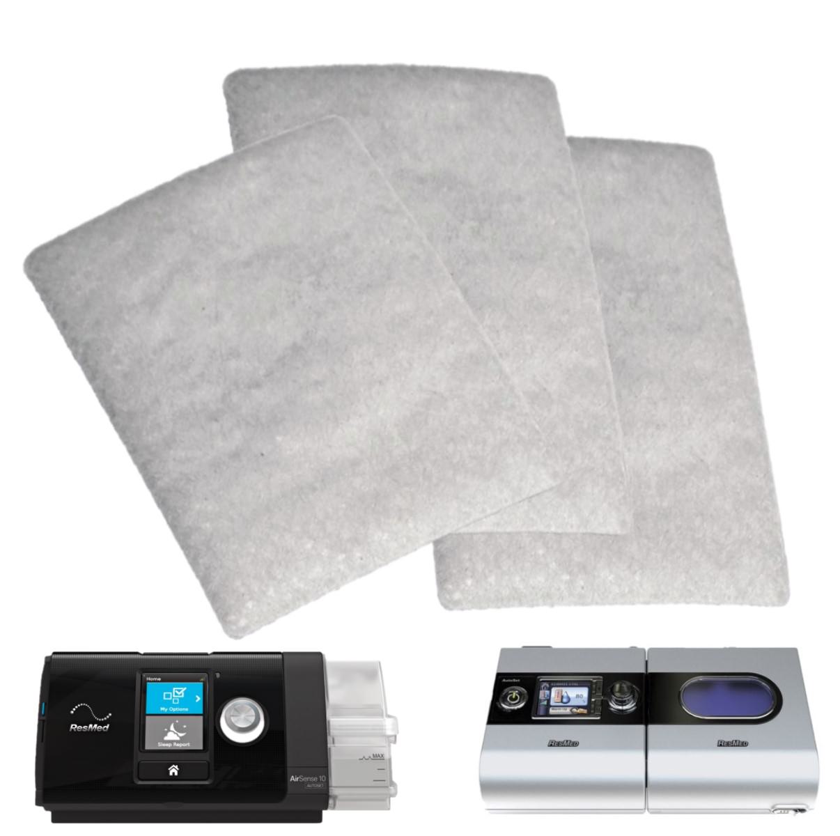 Stock Image of Replacement ResMed AirSense 10 Series Filters - 3 Pack