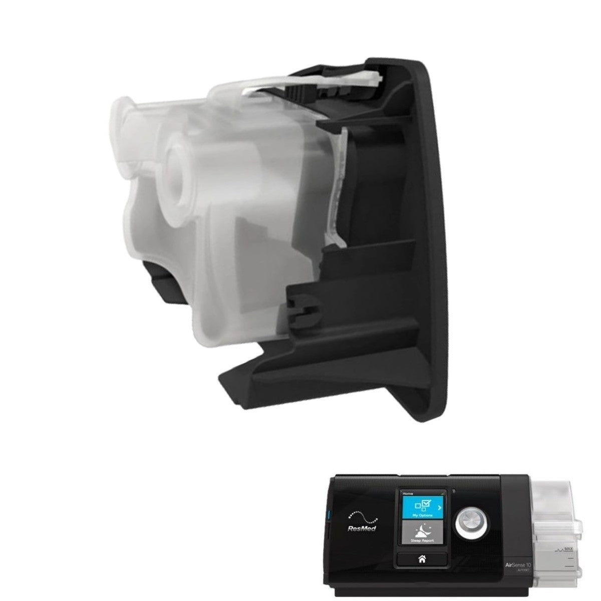 Stock Image of ResMed AirSense 10 Side Cover - Black or Gray