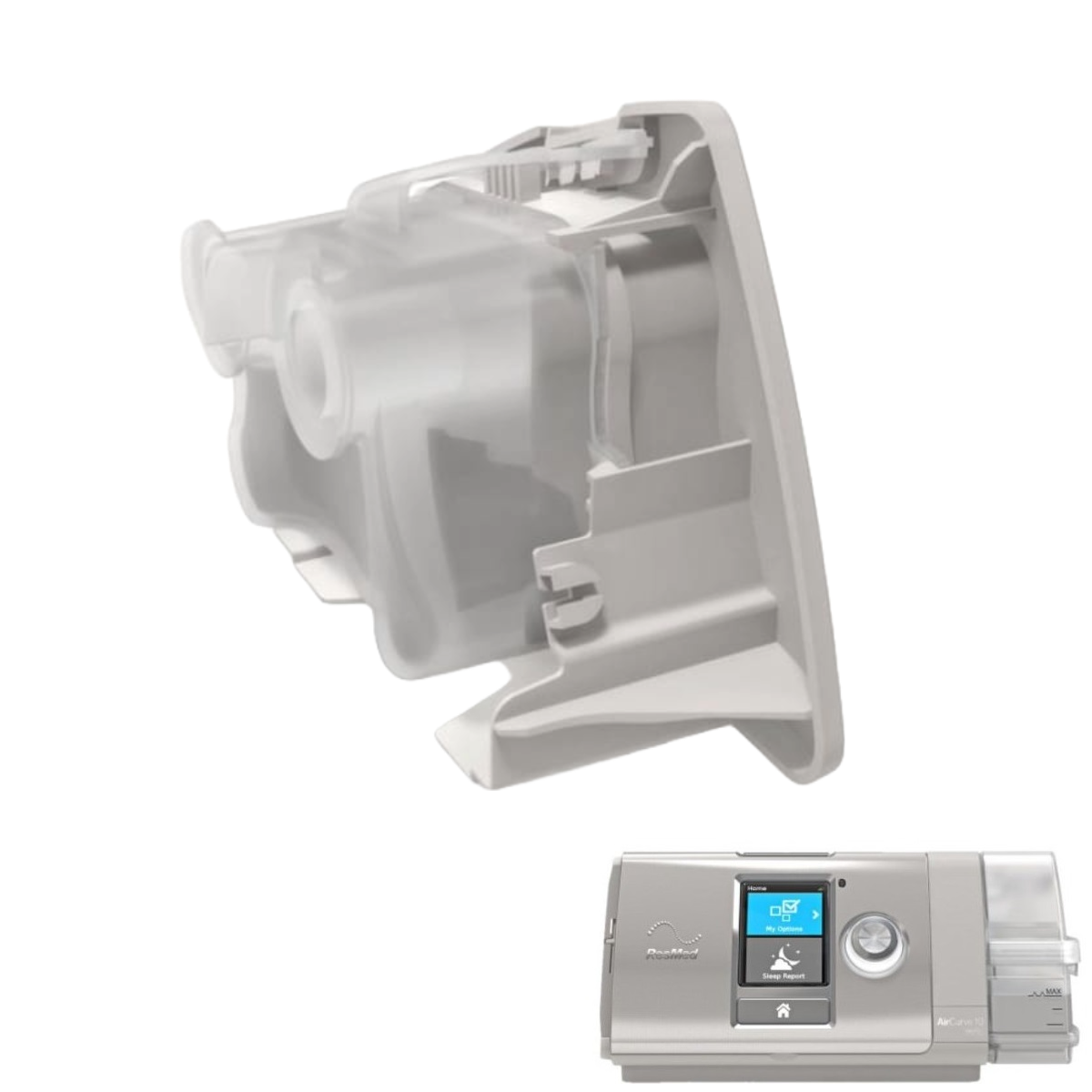 Stock Image of ResMed AirSense 10 Side Cover - Silver
