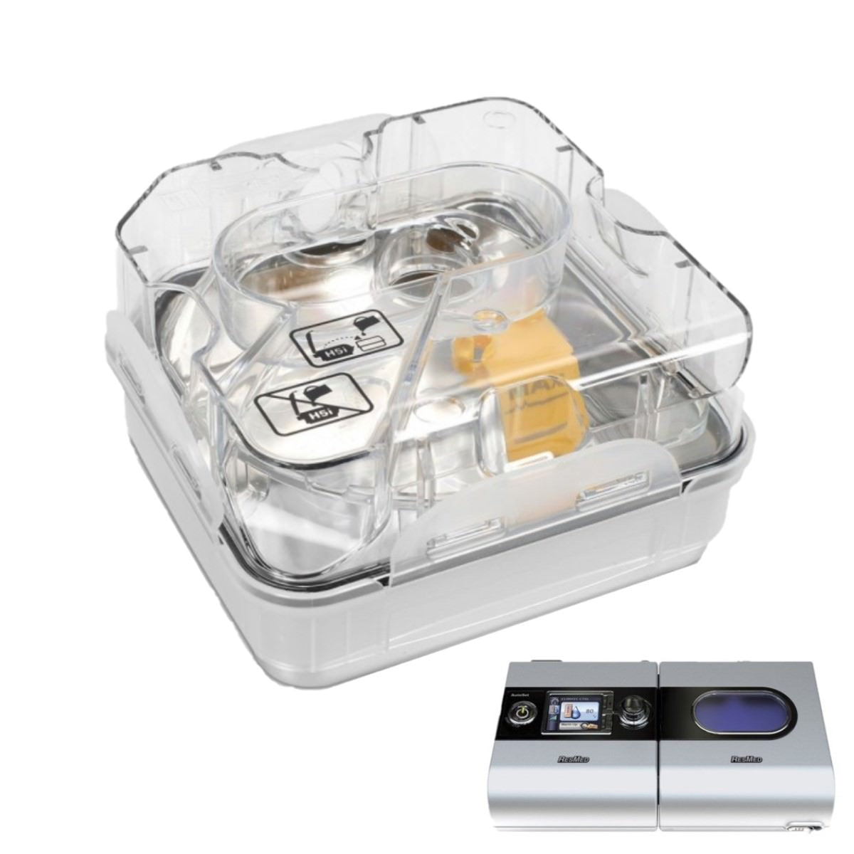 Stock Angled Image of Replacement ResMed H5i Cleanable Water Chamber