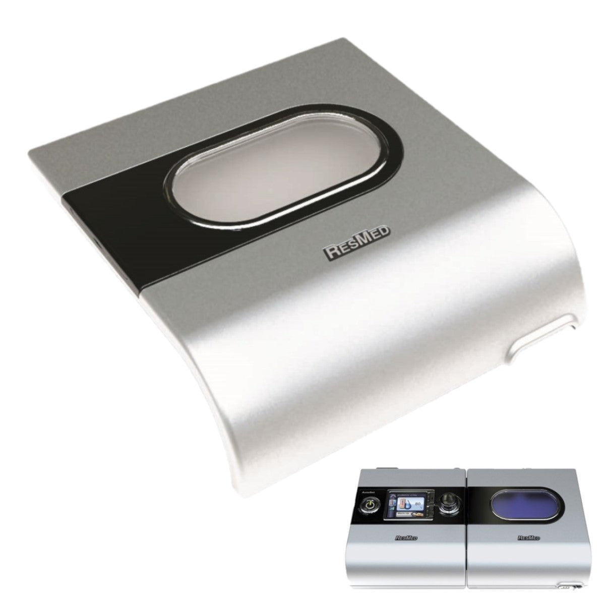 Stock photo of ResMed h5i CPAP humidifier flip lid