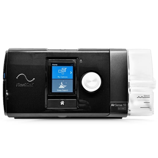Stock photo of ResMed Hypo-Allergenic filters for AirSense CPAP or AirCurve VPAP in machine