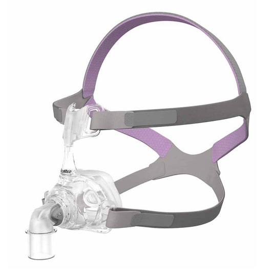 Stock photo of ResMed Mirage FX for her nasal CPAP mask with headgear