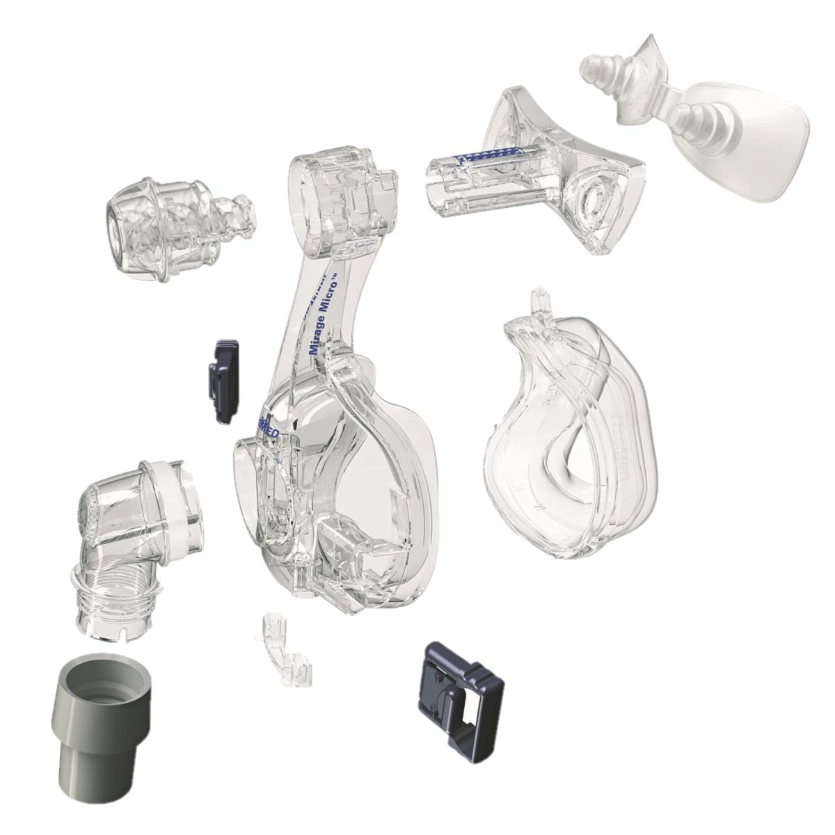 Stock photo of ResMed Mirage Micro nasal CPAP mask cushion