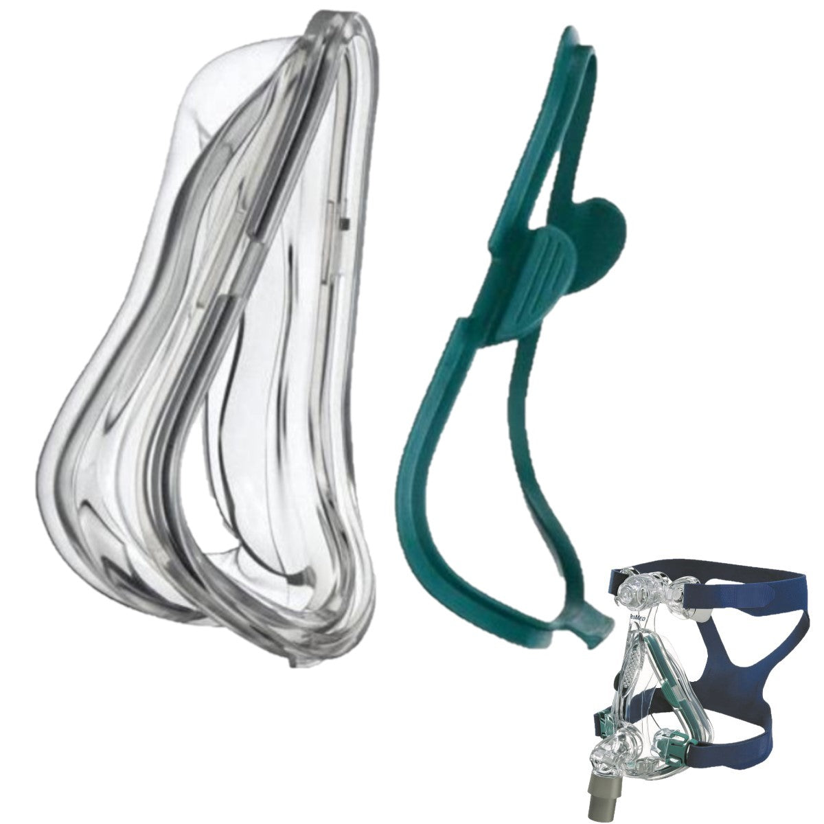 Stock photo of ResMed Mirage Quattro full face CPAP mask cushion with clip
