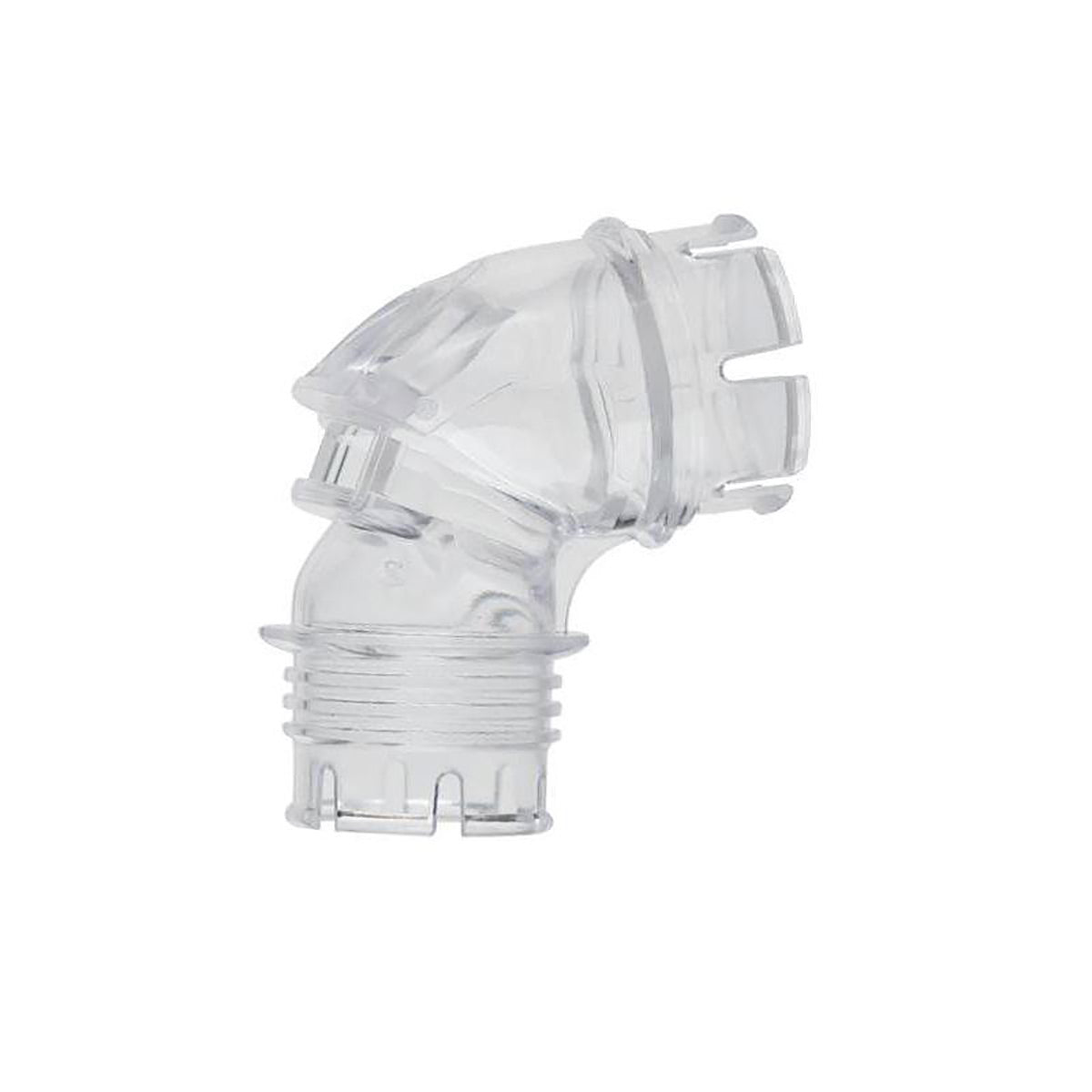 Stock photo of ResMed Mirage Quattro full face CPAP mask replacement elbow