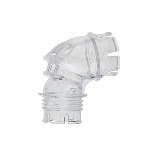 Stock photo of ResMed Mirage Quattro full face CPAP mask replacement elbow