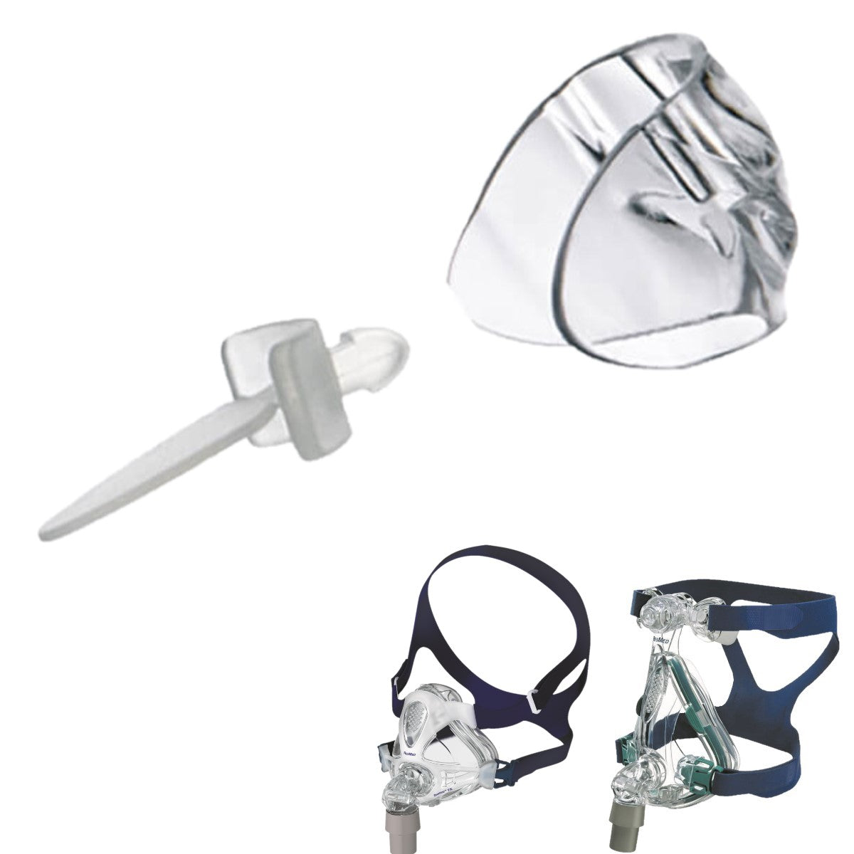Stock photo of ResMed Mirage Quattro full face CPAP mask valve clip assembly