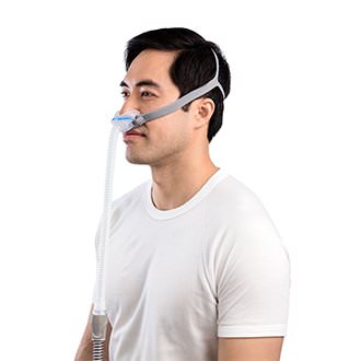 Stock photo of man wearing ResMed N30 AirMini Setup Pack