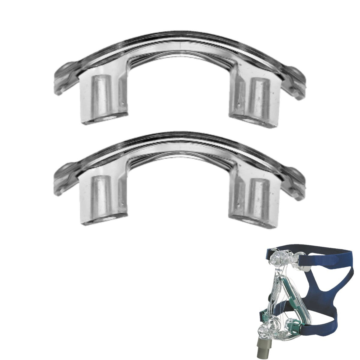 Stock photo of ResMed Mirage Quattro full face CPAP mask port caps 2 pack