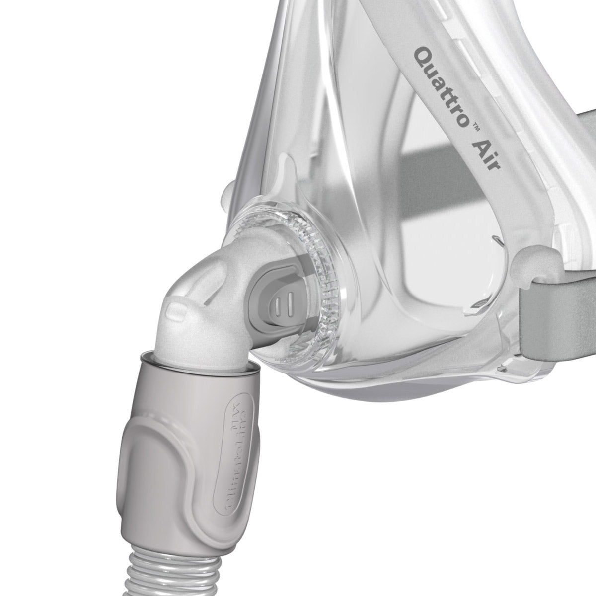 Stock photo of ResMed Quattro Air for her full face CPAP mask with headgear