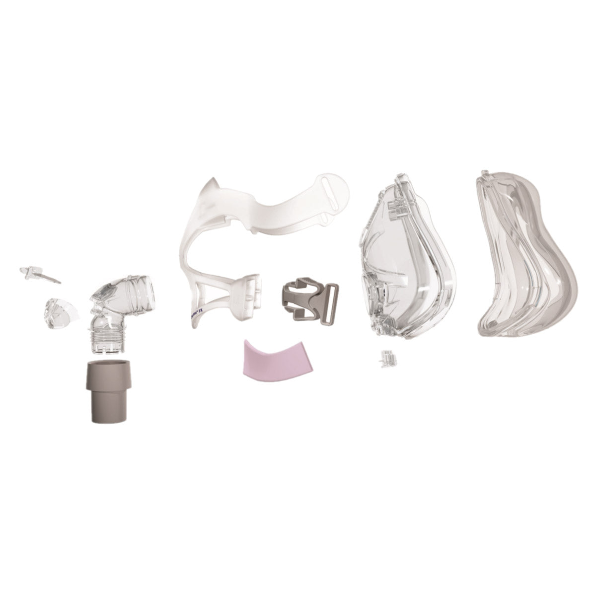 Stock photo of ResMed Quattro FX for her full face CPAP mask pieces