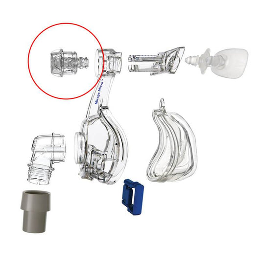 Stock photo of ResMed CPAP mask replacement forehead dial