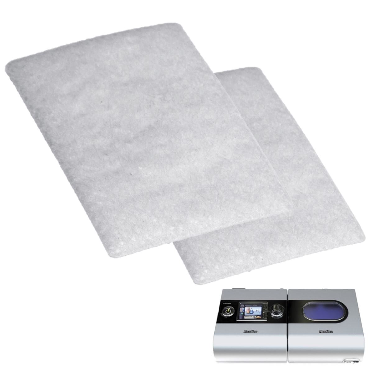 Stock photo of ResMed S9 AutoSet CPAP machine with ClimateLine CPAP filters 2 pack