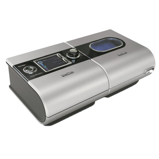 Stock photo of ResMed S9 Escape Auto CPAP machine with h5i water chamber