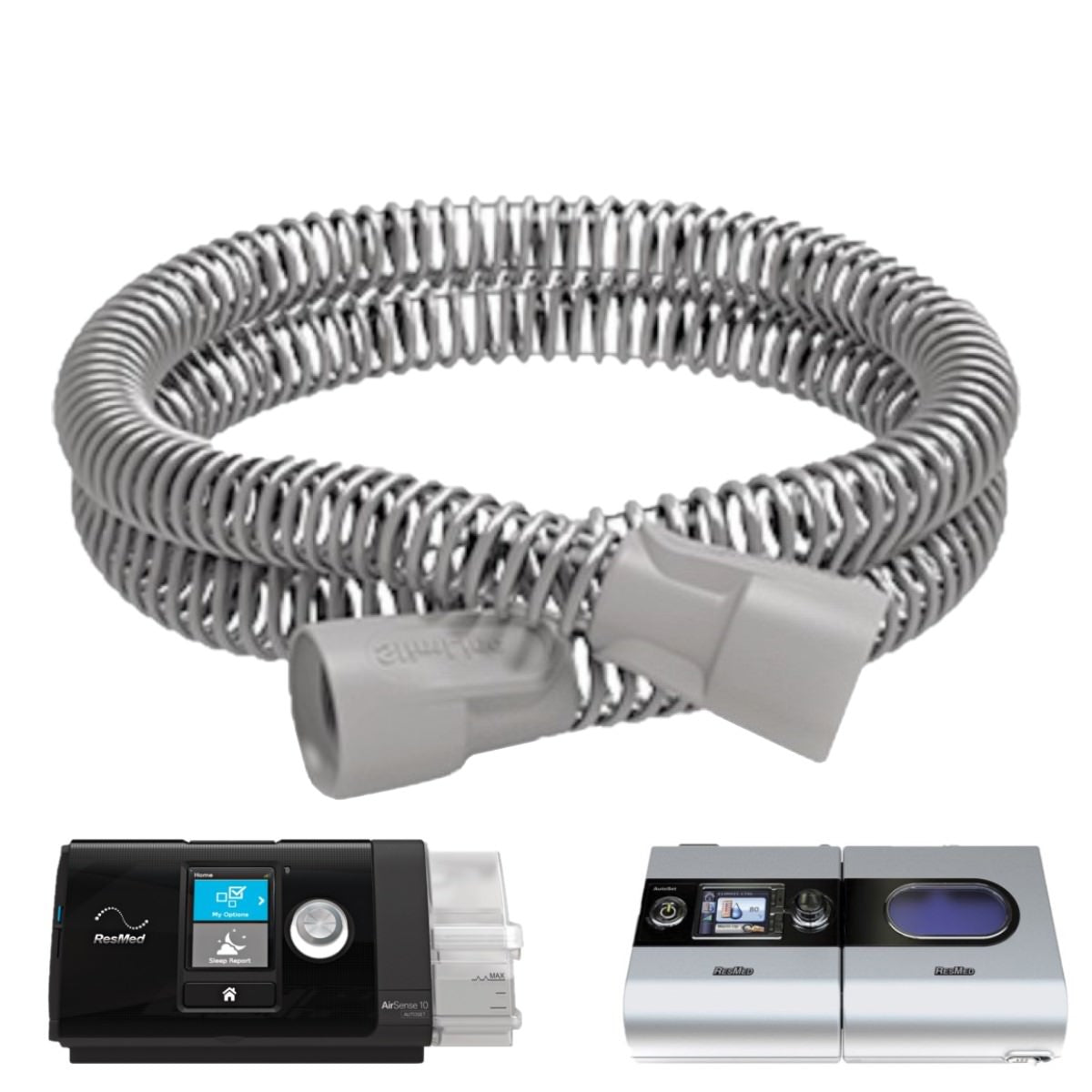 Stock photo of ResMed S9 SlimLine CPAP machine tubing