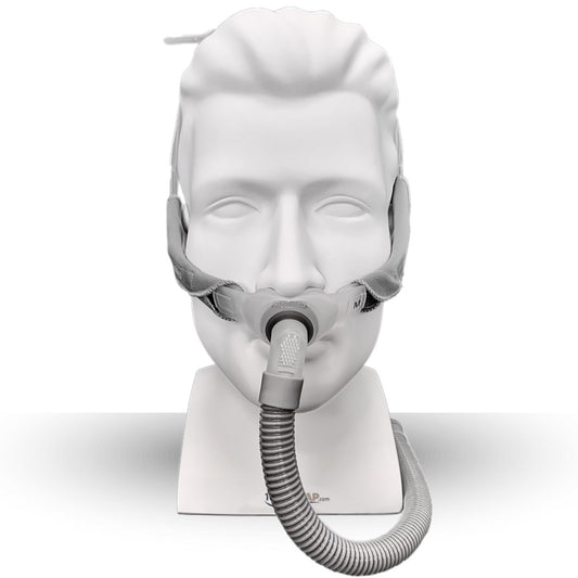 Front View of ResMed Swift FX Nasal Pillow W/ Headgear & Medium Cushion