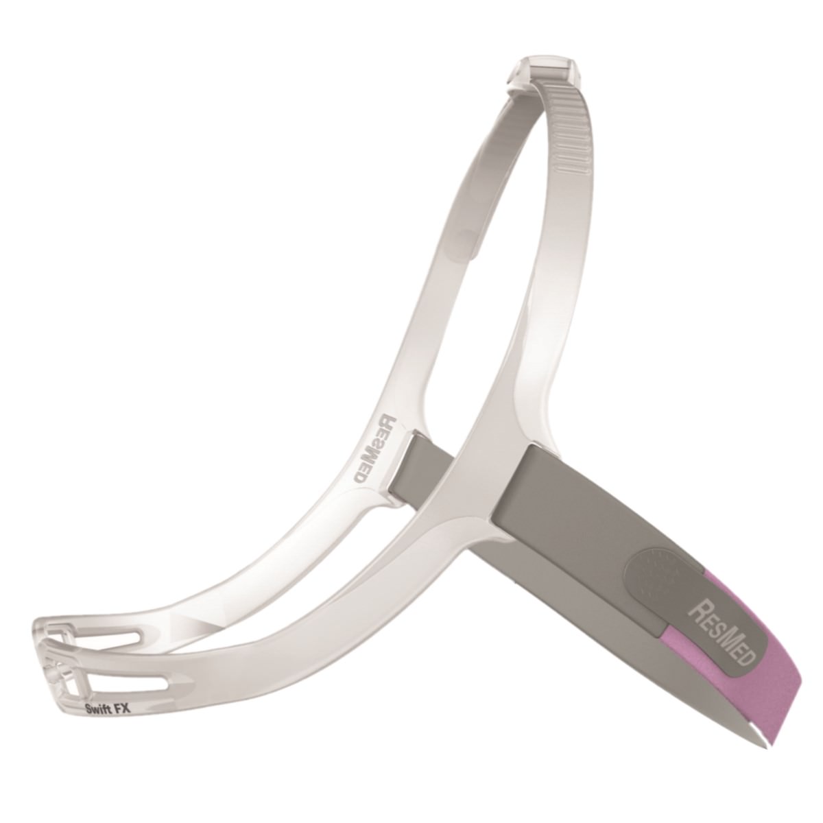 Stock photo of ResMed Swift FX Nano for her nasal CPAP mask with headgear