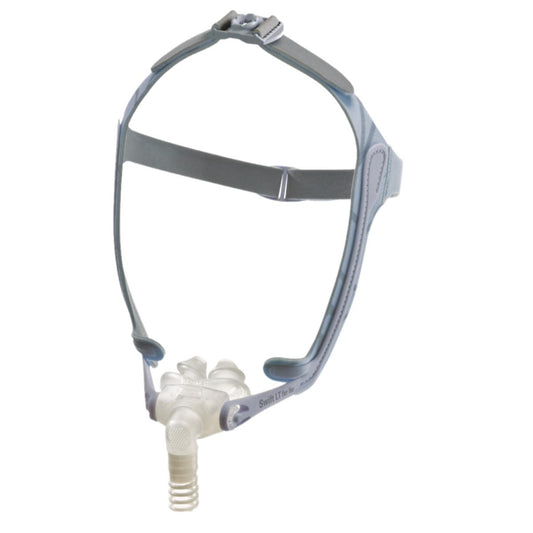 Stock photo of ResMed Swift LT for her CPAP mask with headgear