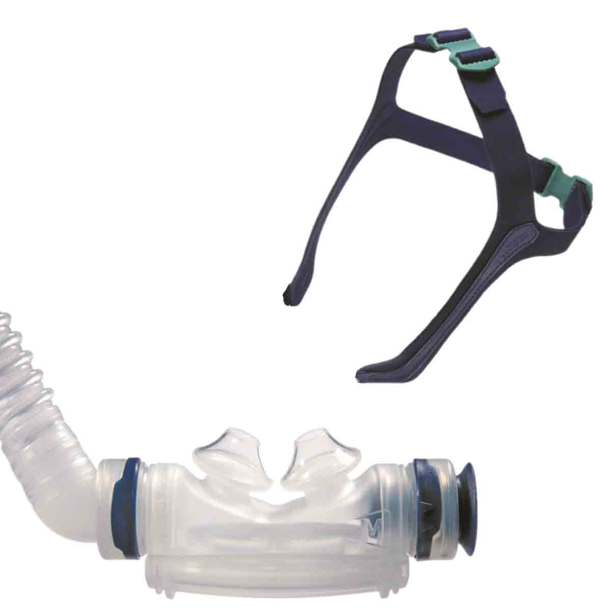 Stock photo of ResMed Mirage Swift II nasal pillow CPAP mask with headgear