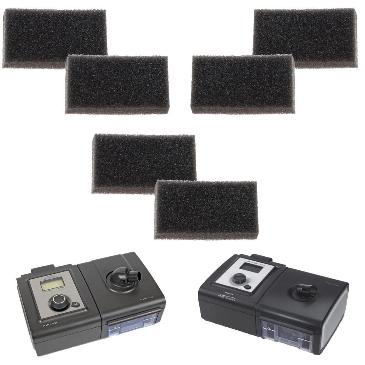 Stock Image of Philips Respironics REMstar Foam Pollen Filters - 6 Pack