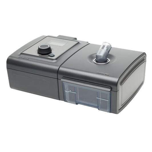 Angled Stock Image of Respironics System One BiPAP Machine Pro W/ Humidifier