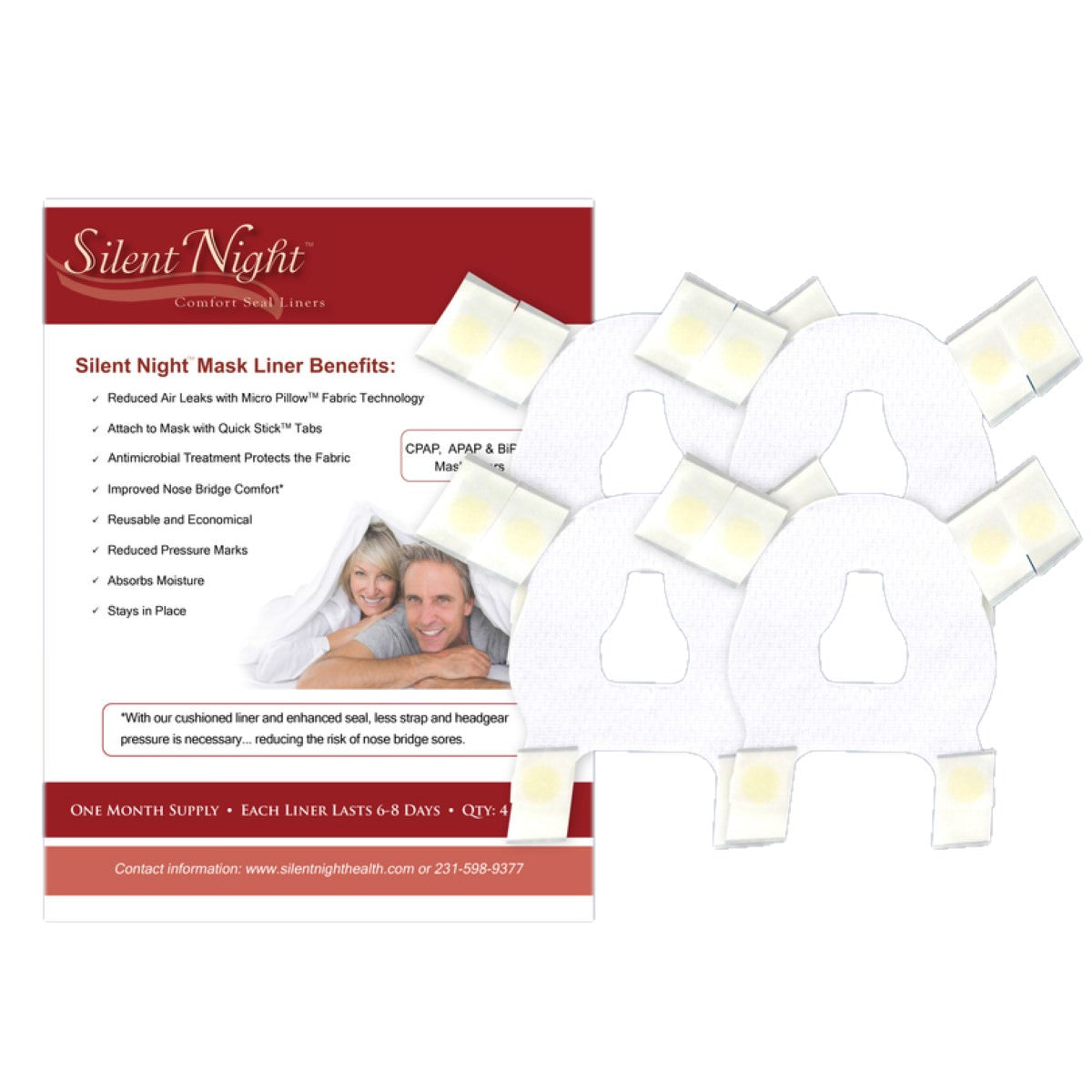 Stock Image of Silent Night Nasal CAP Mask Liners