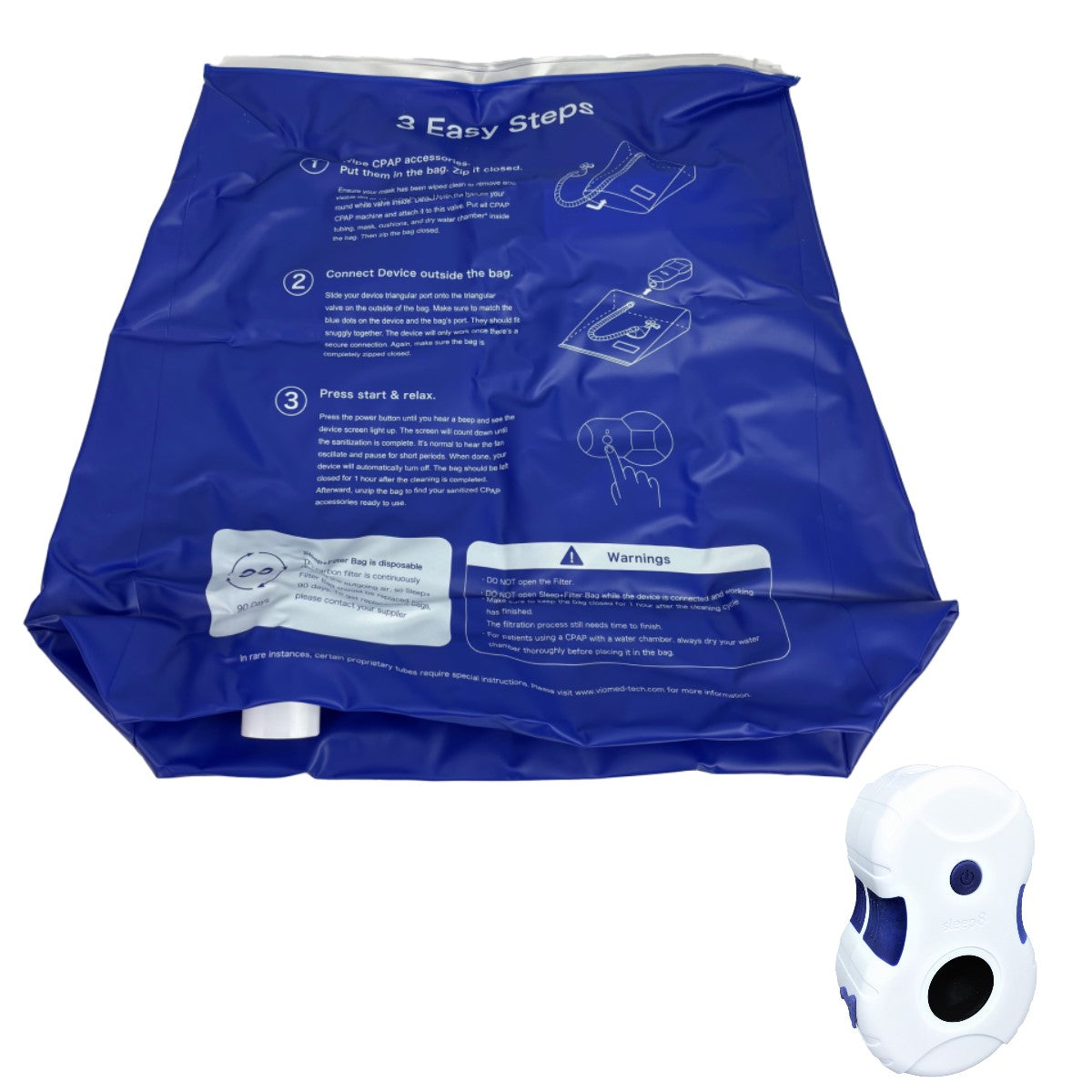 Stock Image of Sleep8 CPAP Sanitizing Companion Replacement Bag